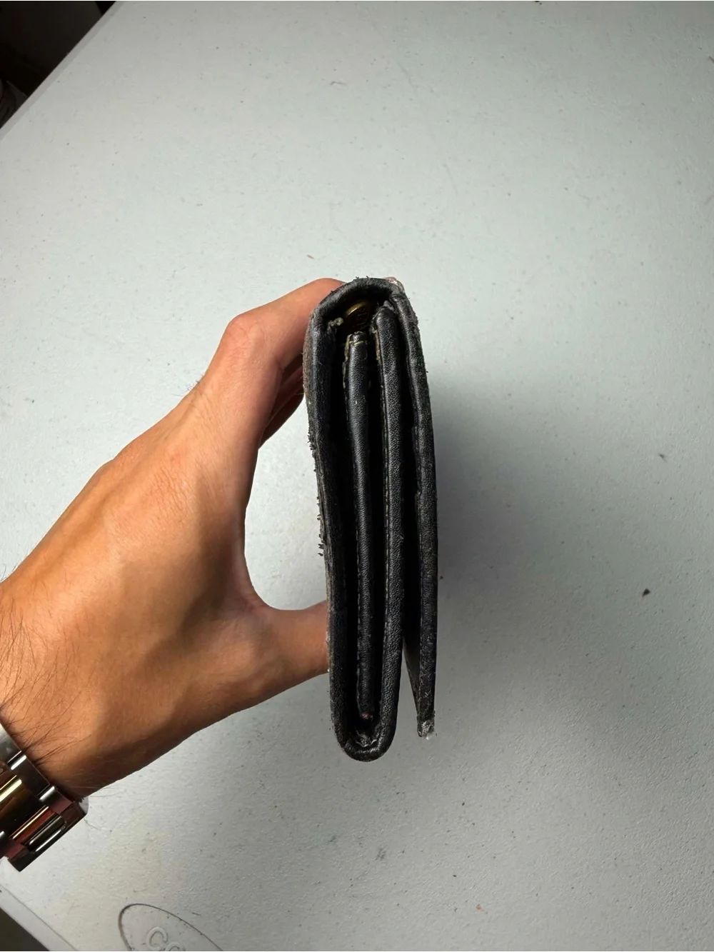 Damage Vintage Fendi Pequin Coated Canvas Bifold Snap Wallet